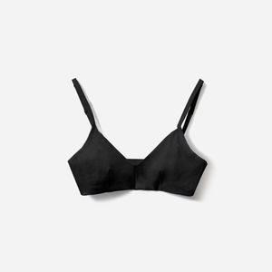 Everlane The Cotton Bralette in Black Unlined Bra Size L New NWT